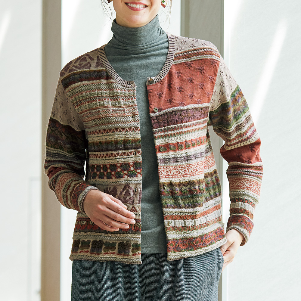 ジャカードカーディガン