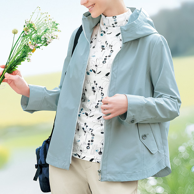 フード風襟ブルゾン