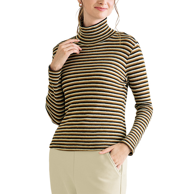 ベビーアルパカ100％ボーダープルオーバー