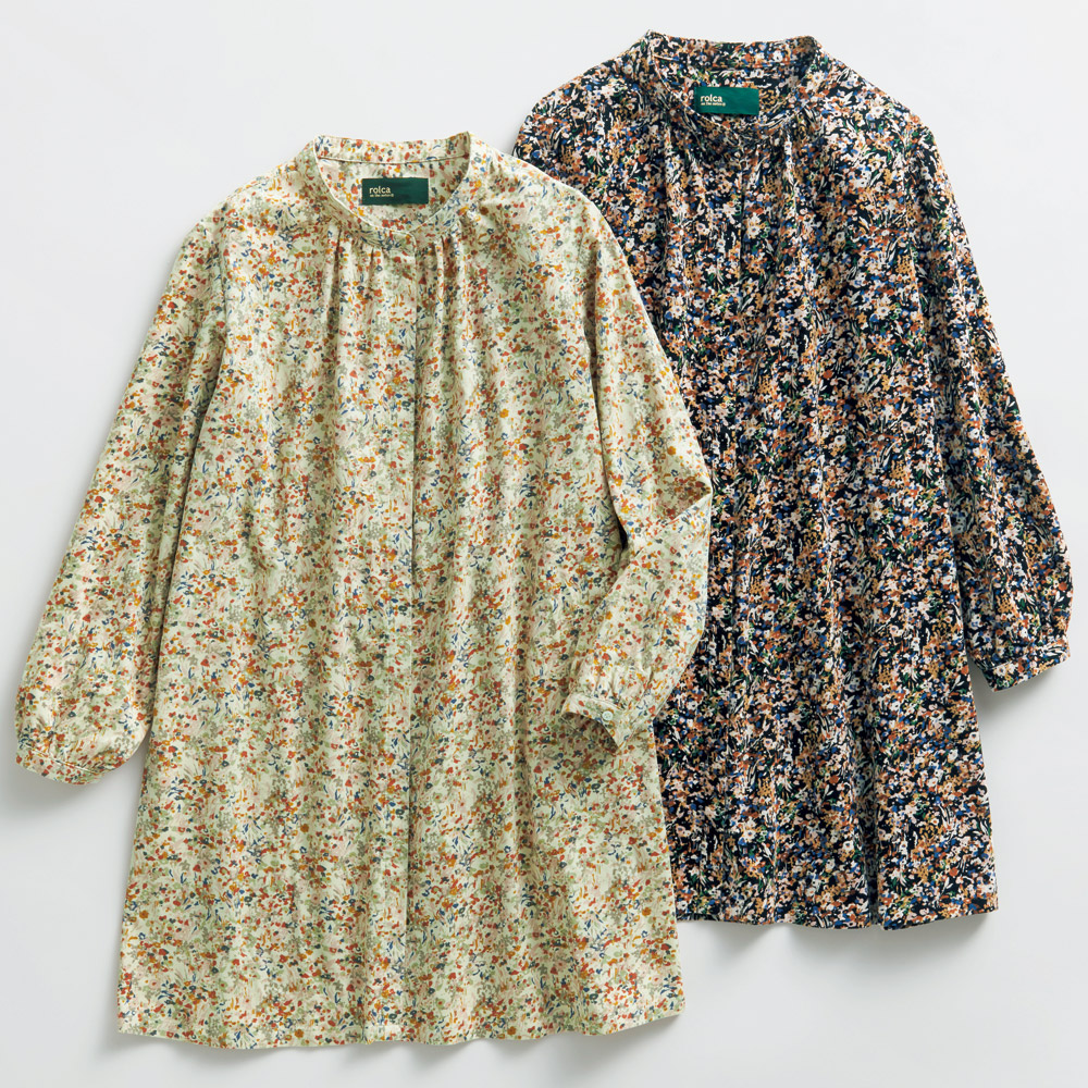 花柄プリントチュニック