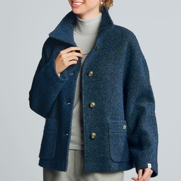 ブークレ・スタンドカラーコート