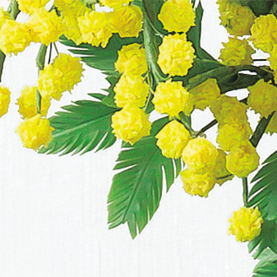 クレイアート（粘土工芸）「ミモザ」