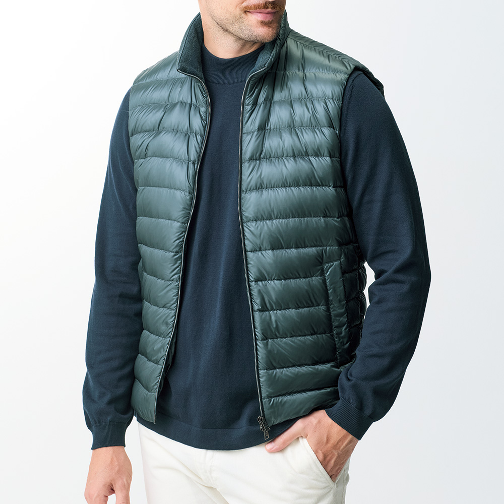 コットン・モックネックニット