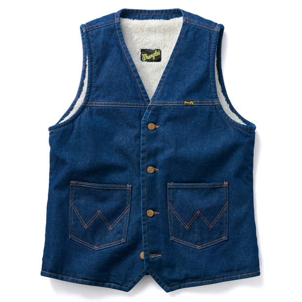 裏ボア･暖かデニムベスト