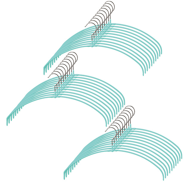 すべらないランドリーハンガー／ラウンドタイプ／30本セット