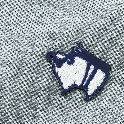 ギザコットン鹿の子編み襟付きカーディガン