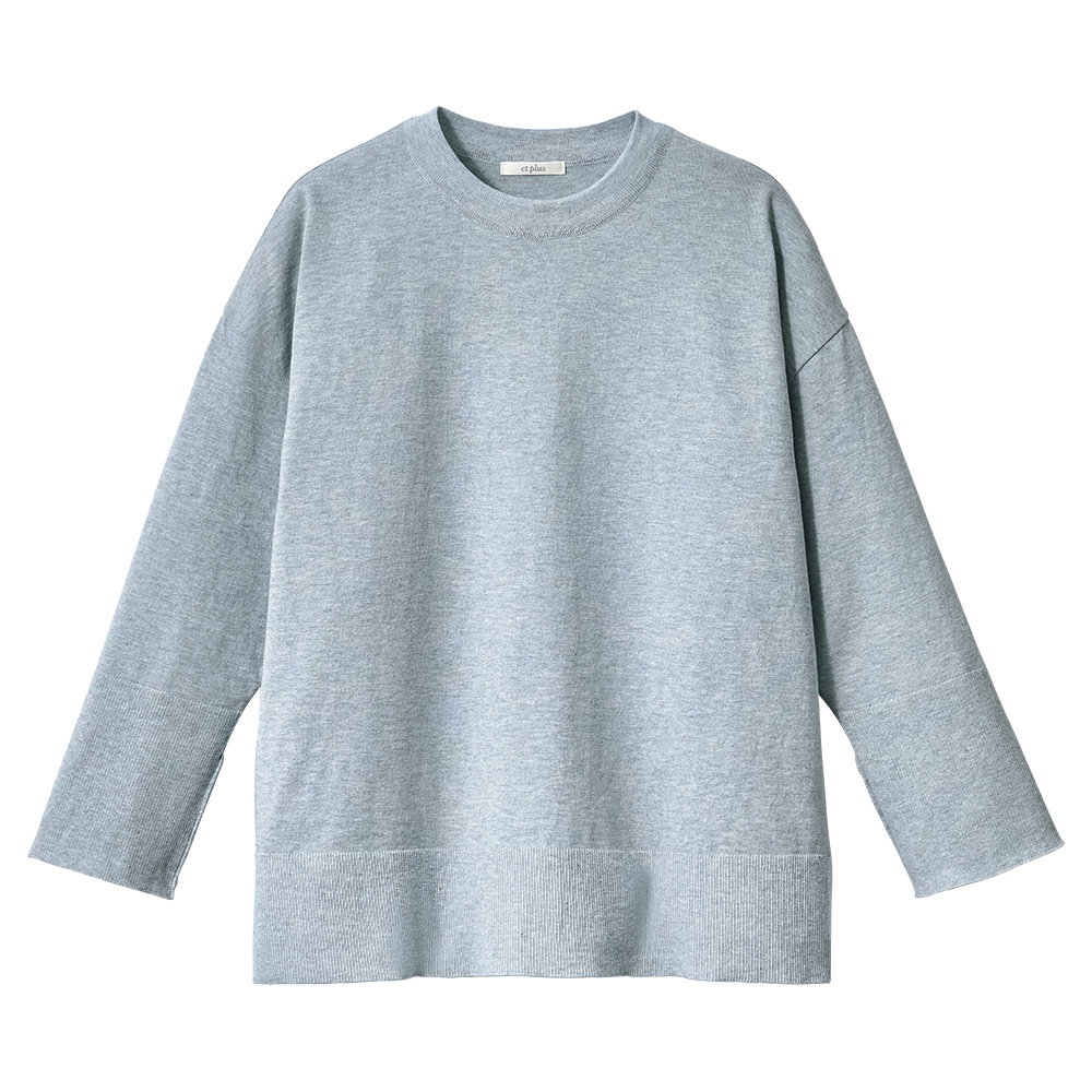 ボタニカルダイ･コットンメランジプルオーバー