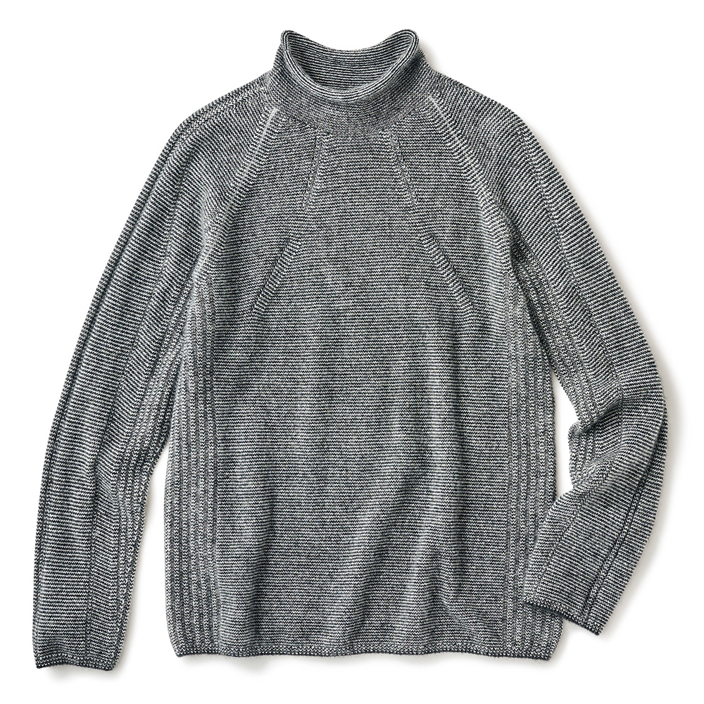 カシミヤハイネックニットプルオーバー