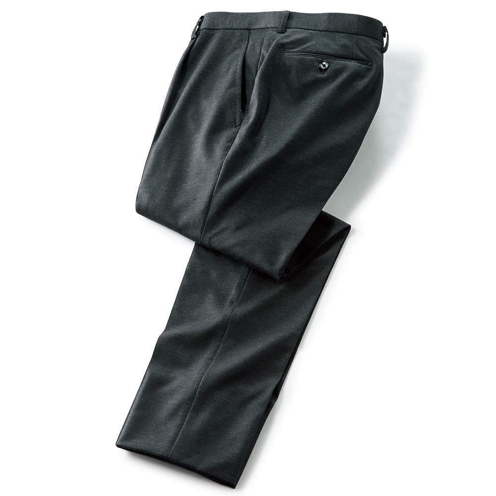 スーパー130&rsquo;Sウール混ジャージースラックス