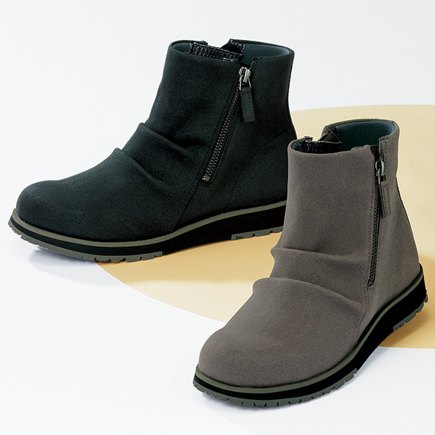 ゴアテックス･スウェード調シャーリングブーツ／4E相当