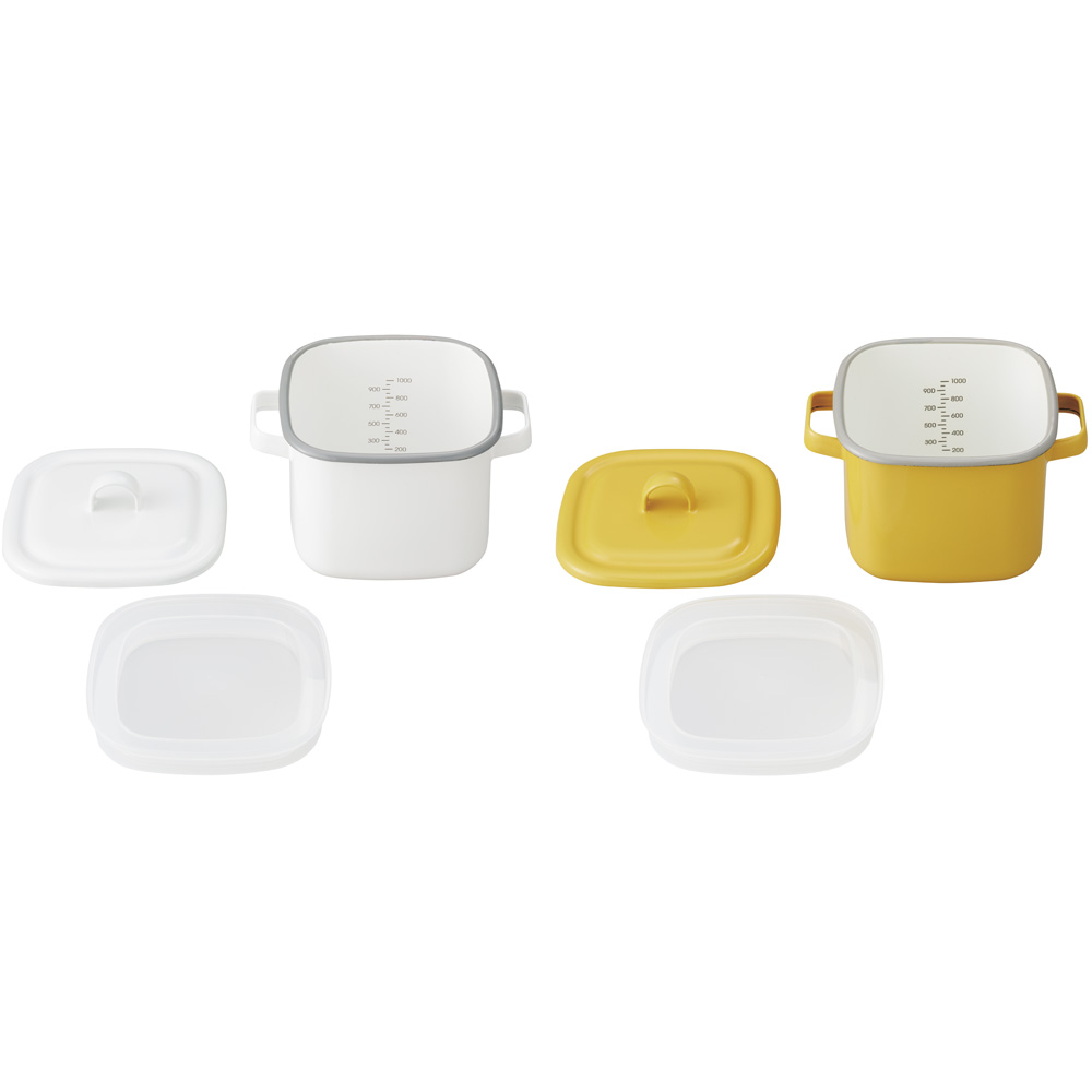 角型ホーローマルチポット2個セット