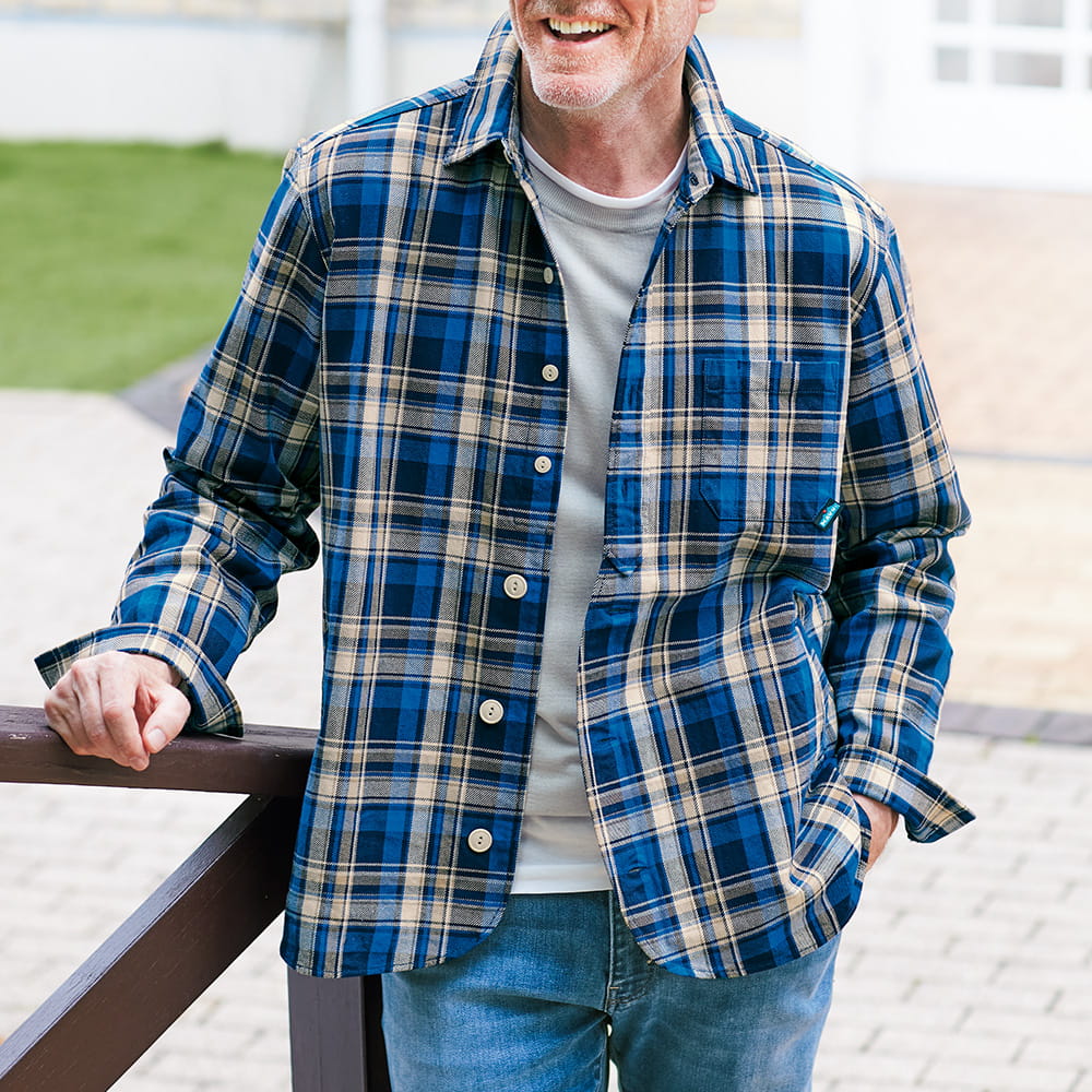 ヘビーネル長袖ループシャツ