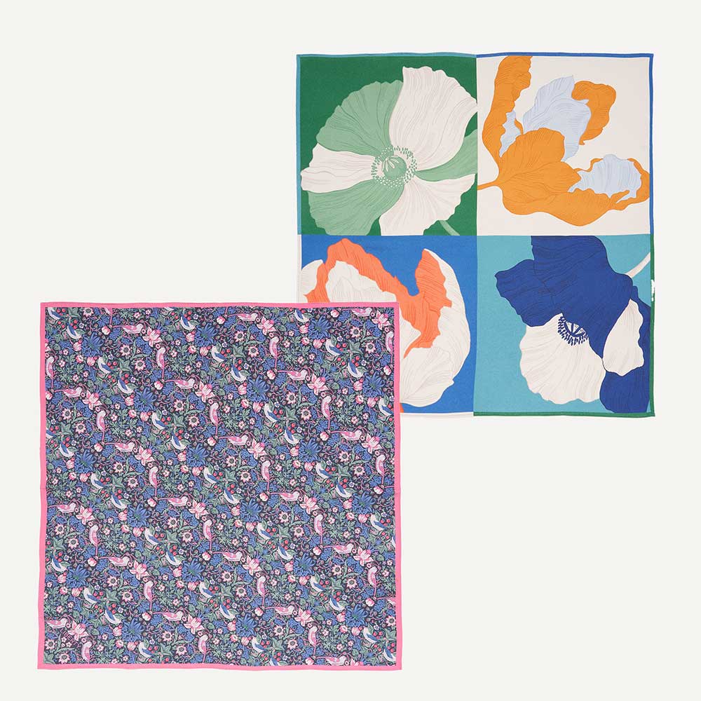 リバティ&times;京都ちりめん･丸仙コラボ風呂敷（大）