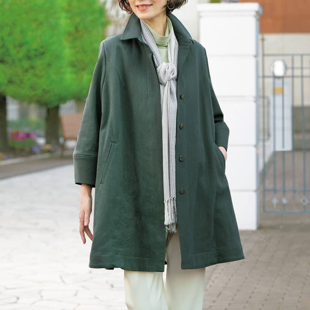 綿麻コートジャケット