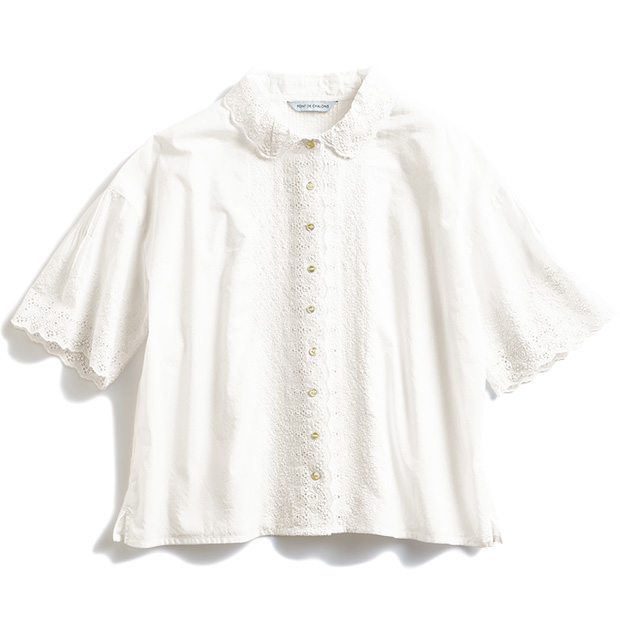 スカラップエンブロイダリーブラウス