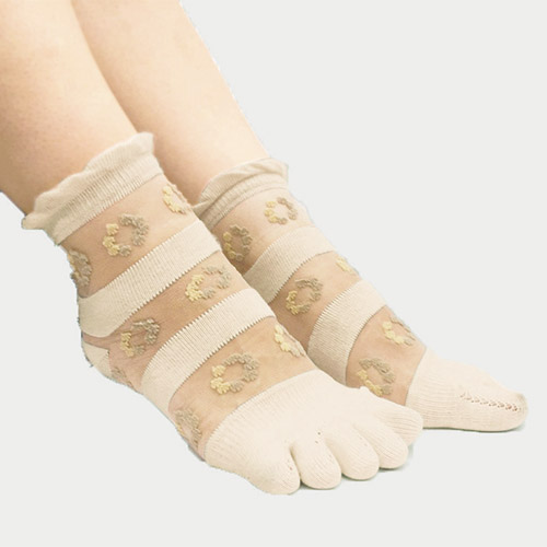 5本指シースルーソックス／4色セット