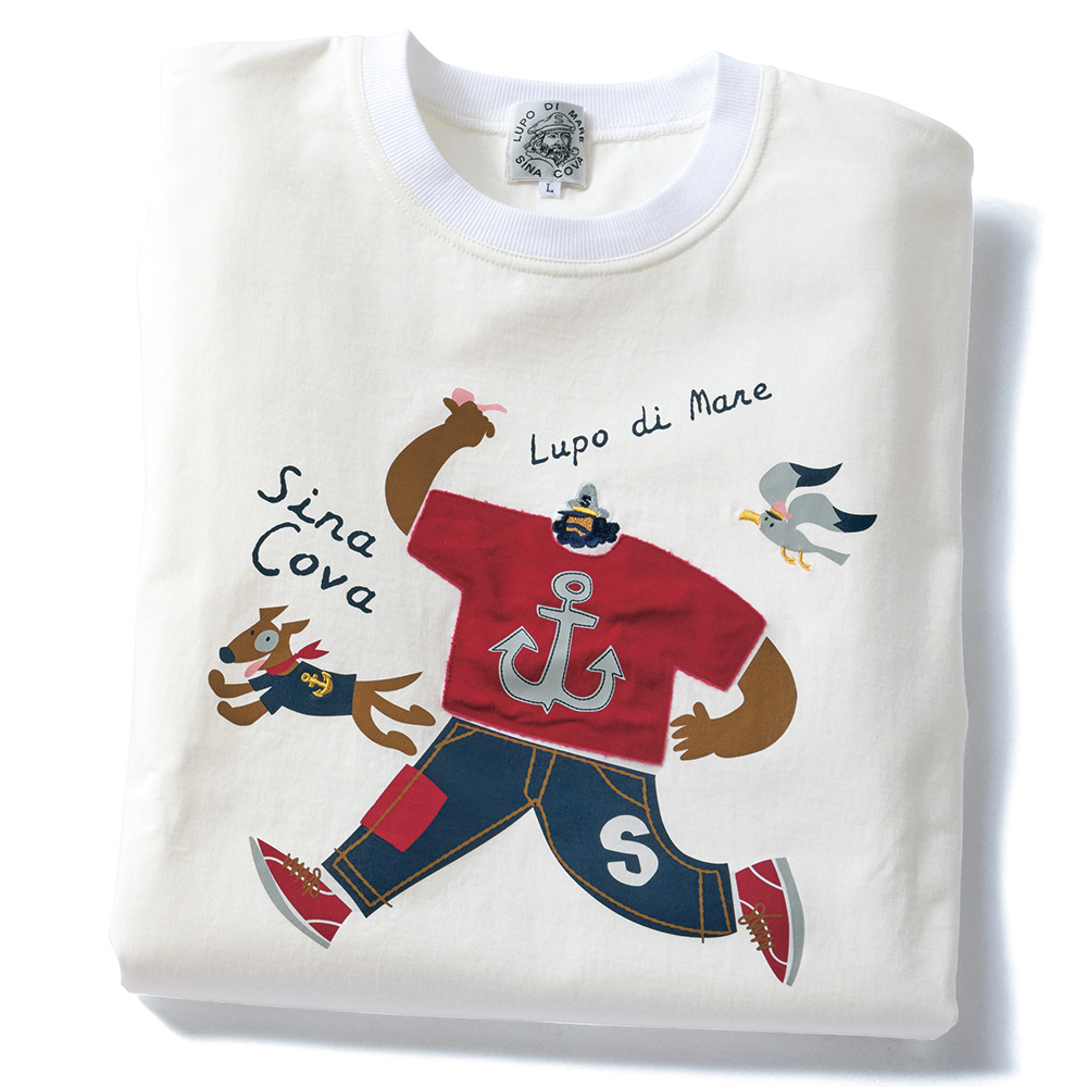 半袖Tシャツ／キャプテンとカモメと犬