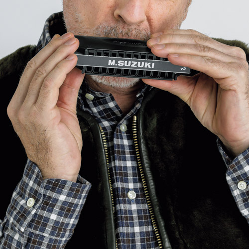 消音器付クロマチックハーモニカ