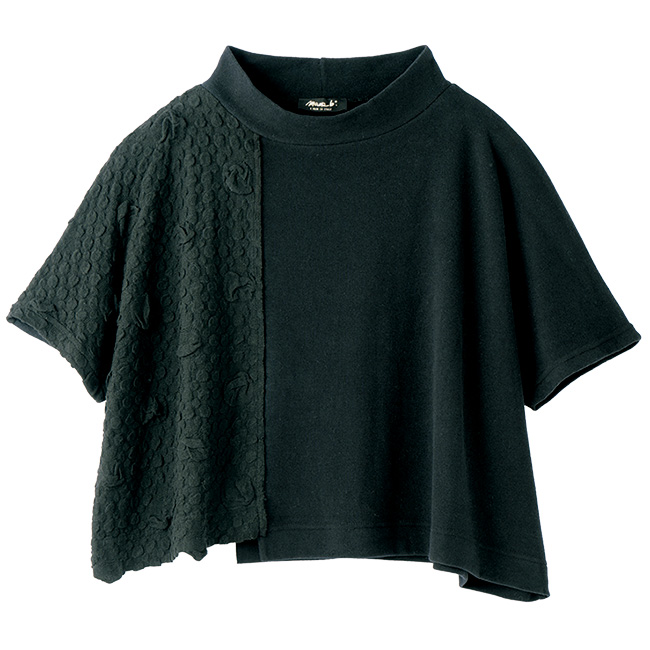 ドットジャカード使いのデザインプルオーバー