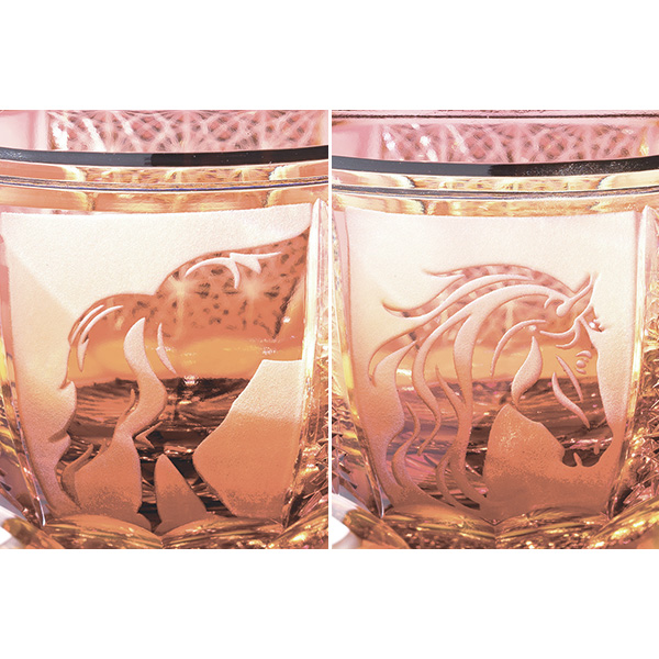 赤兎馬の切子・酒杯
