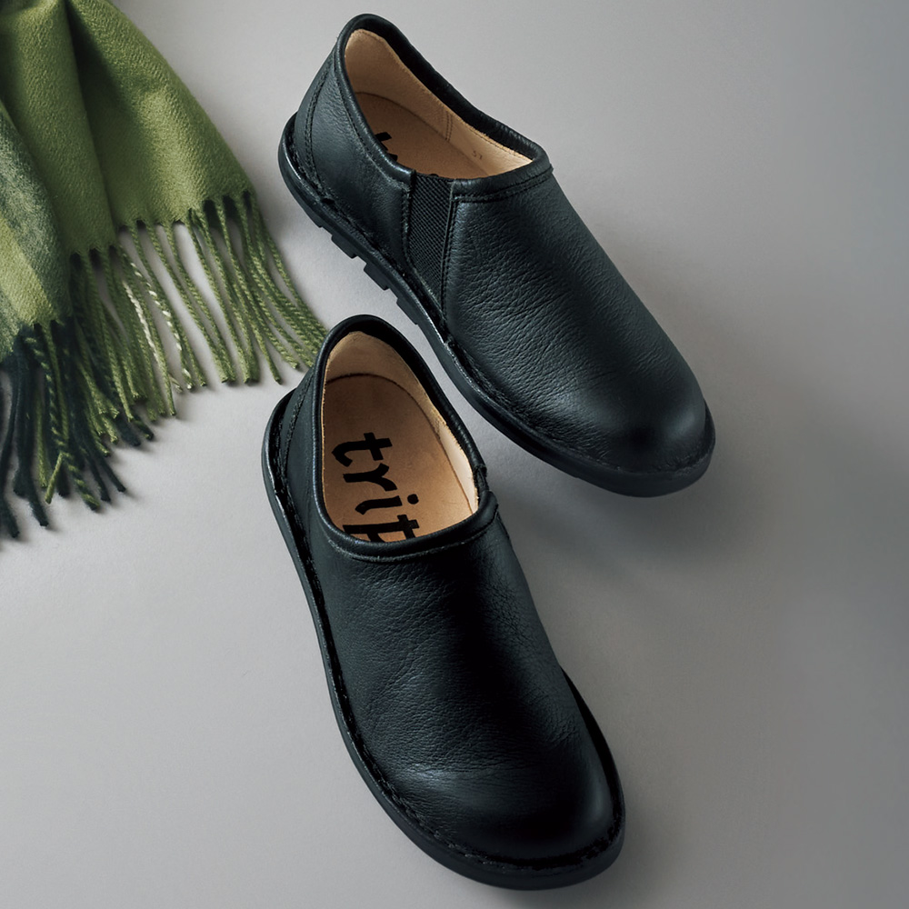 鹿革スリップオンシューズ