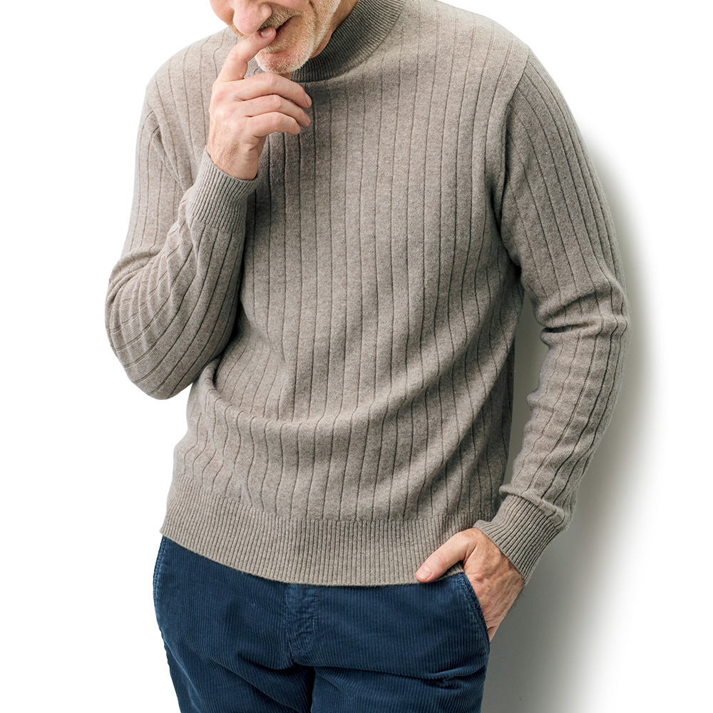 洗えるカシミヤの軽やかセーター