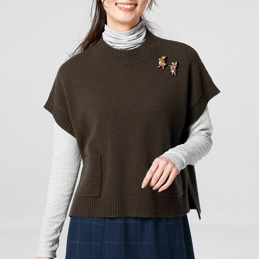 ふっくらウールニットベスト