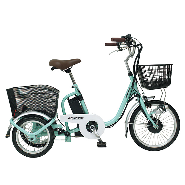 ロータイプノーパンク電動アシスト三輪自転車（送料込み）