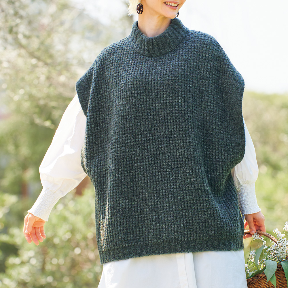 ウォッシャブルローゲージ・ワッフルベスト