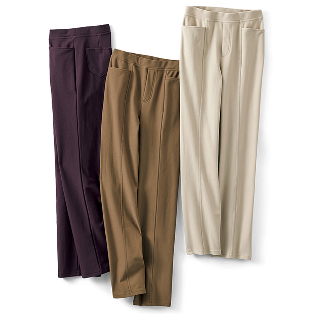 裏起毛あったかストレートパンツ