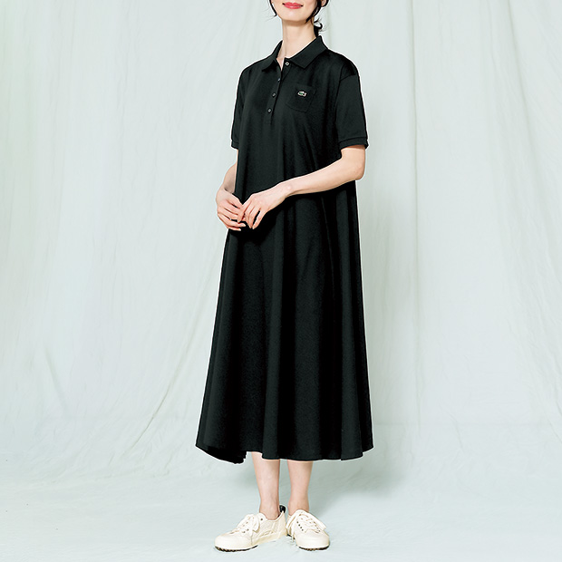 鹿の子半袖ポロワンピース／当社限定モデル