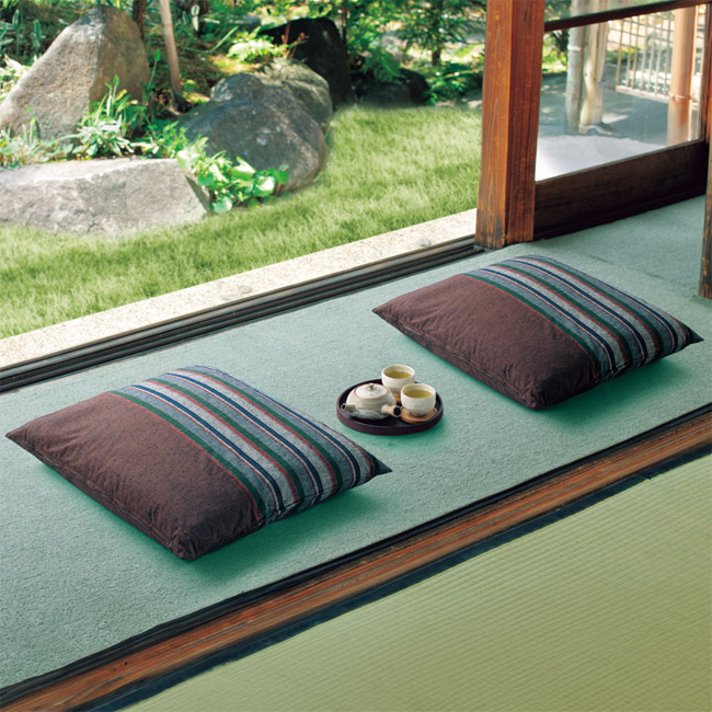 久留米織/銘仙判座布団(2枚組)