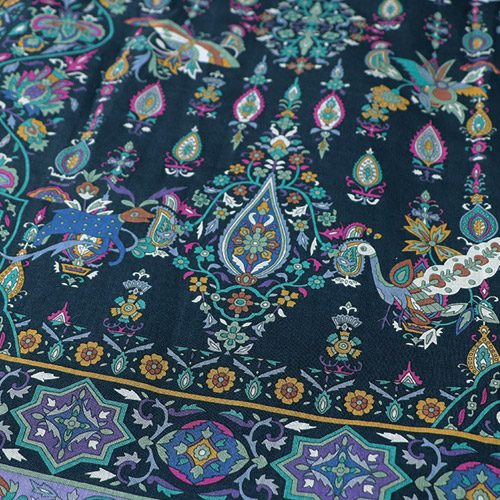 更紗柄のギャザースカート／カトマンドゥ