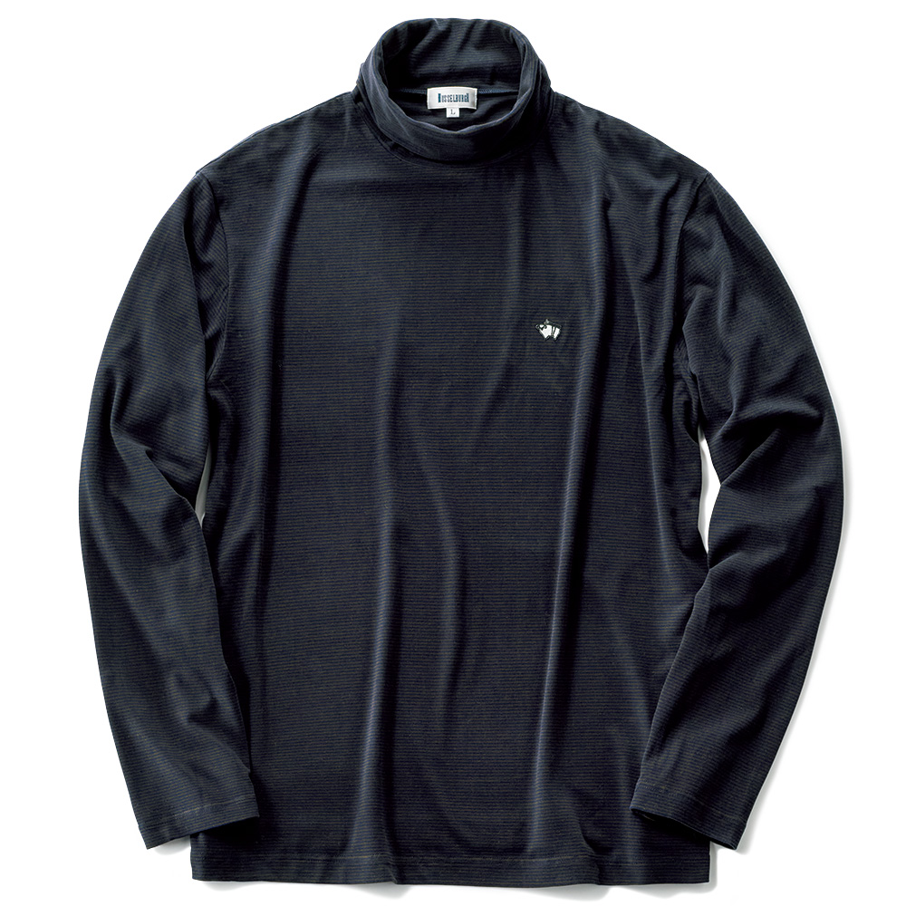 ラグウォーム･ボーダータートルネックカットソー