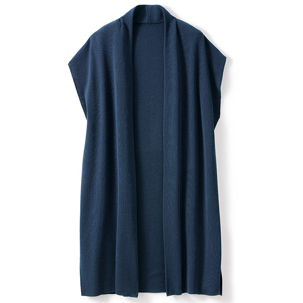 ロングニットジレ