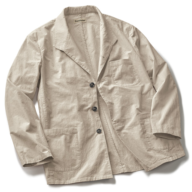 コットンリネンのトラベルジャケット