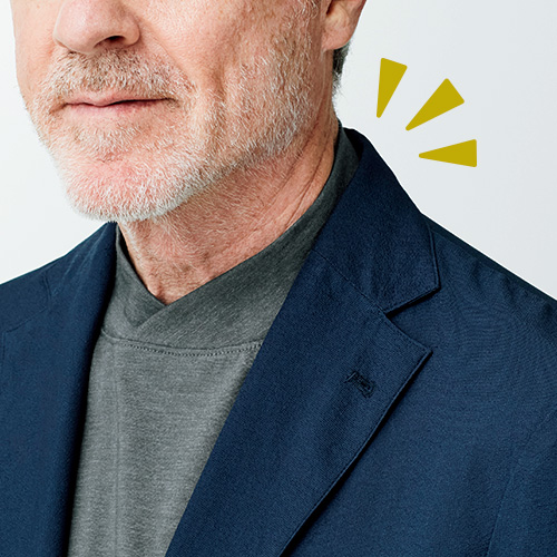 ジャケットに合う･衣服内環境ととのい長袖Tシャツ