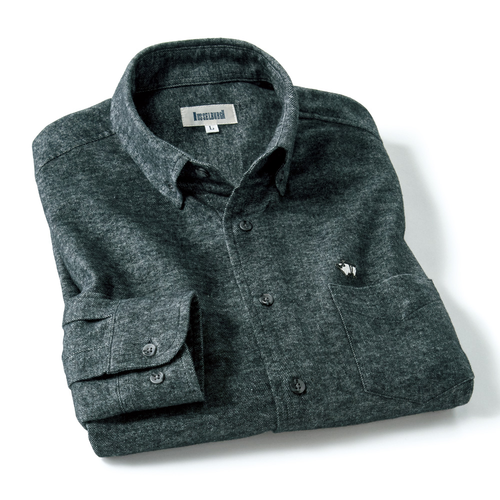 マイクロナップ・コットンフランネルB.D.シャツ