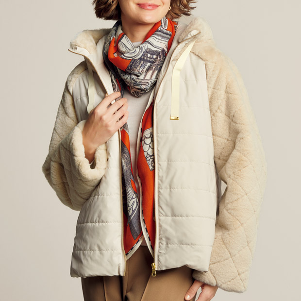 ファー使い中わたコート