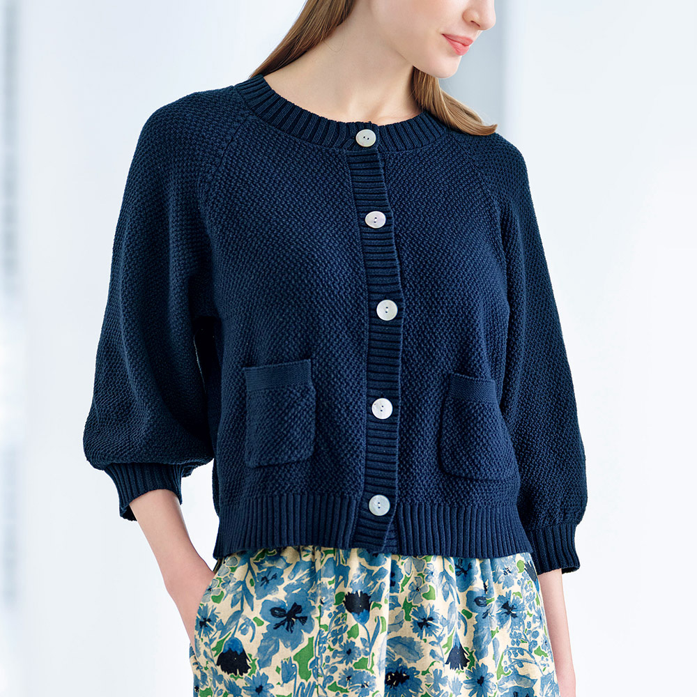 コットンニットカーディガン