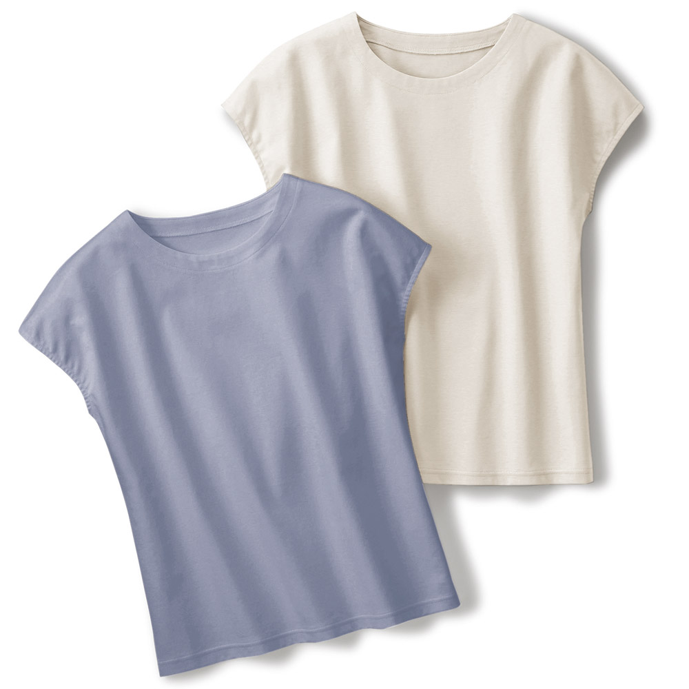 スーピマコットン・シンプルTシャツ