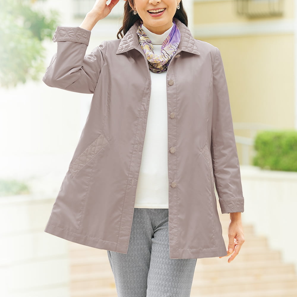 キルティング使い薄中わたコート