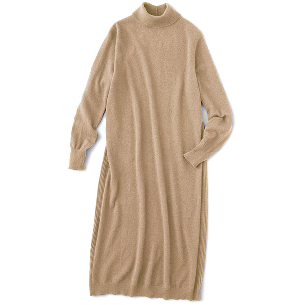 カシミヤニットワンピース