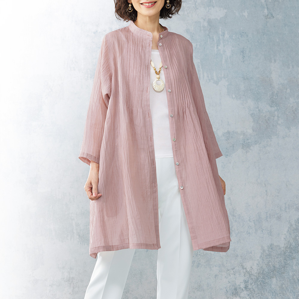 小千谷縮･ピンタックブラウス