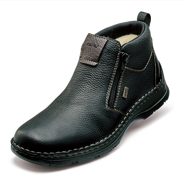 4E･シュリンクレザー使いのダブルファスナー内ボアブーツ