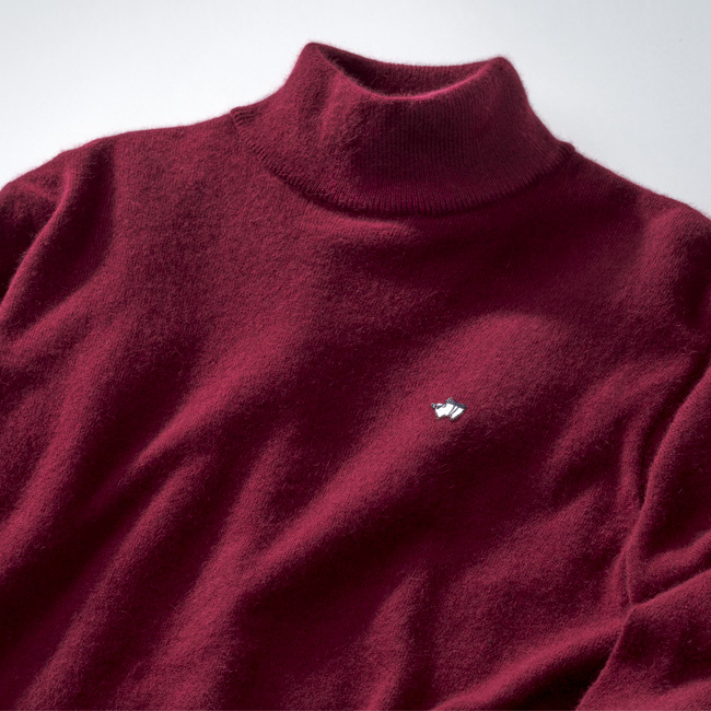 カシミヤブルーフォックスハイネックセーター