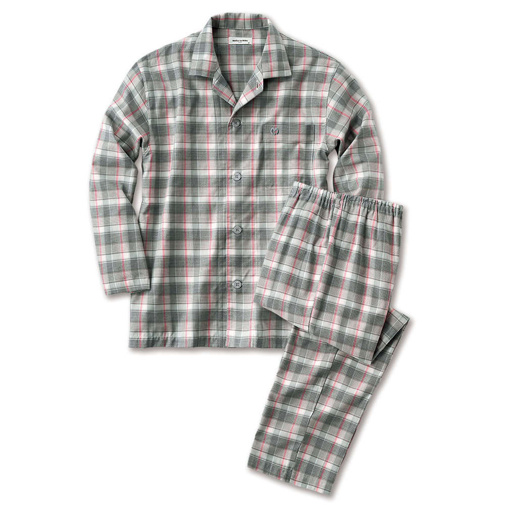 ツイル起毛・チェックパジャマ