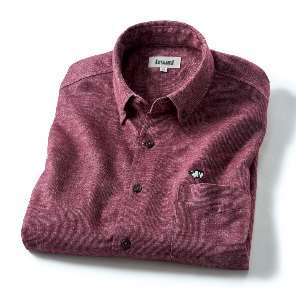 マイクロナップ・コットンフランネルB.D.シャツ