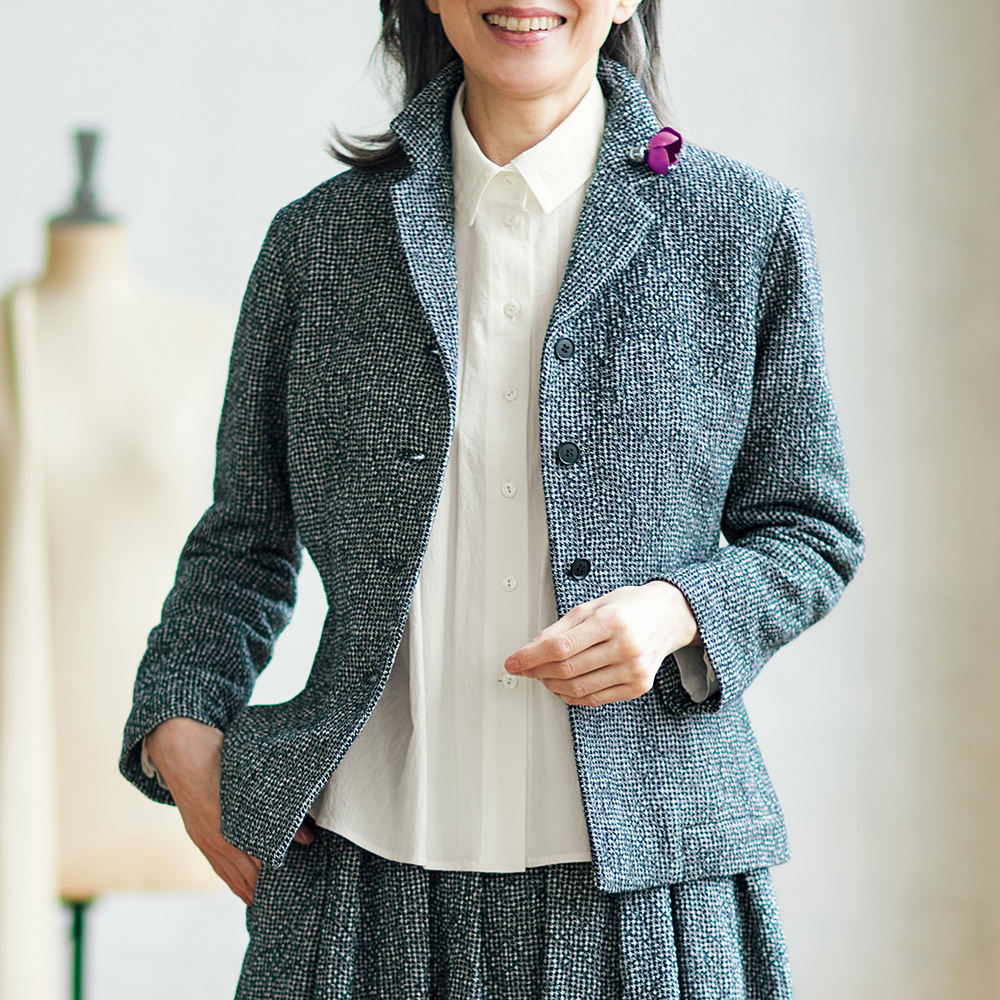 ウールリネンコットンのジャケット