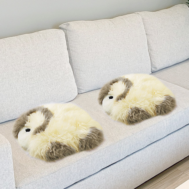 ムートン羊シートクッション／2枚セット